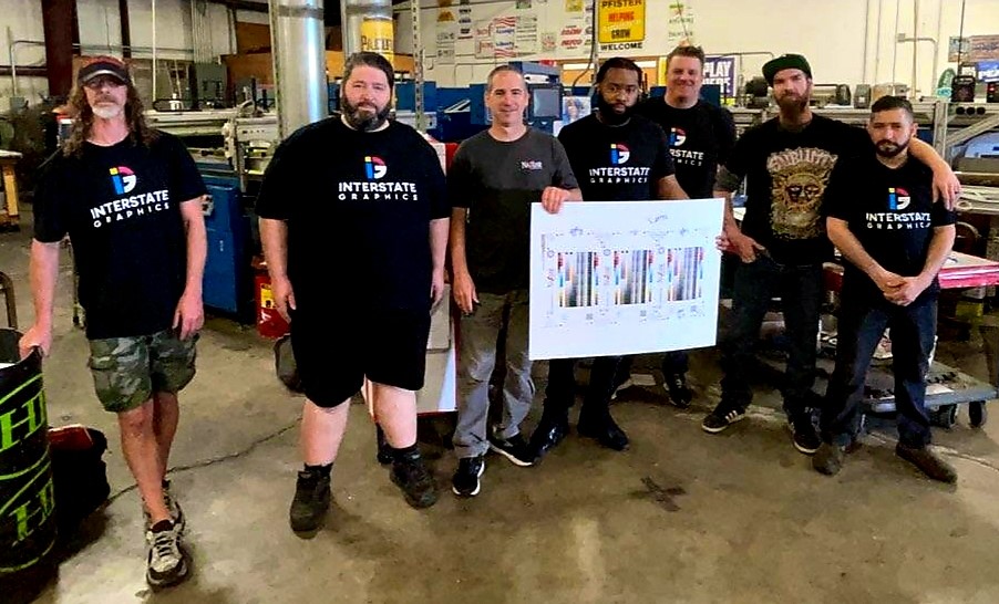 Interstate Graphics G7-certified prepress team