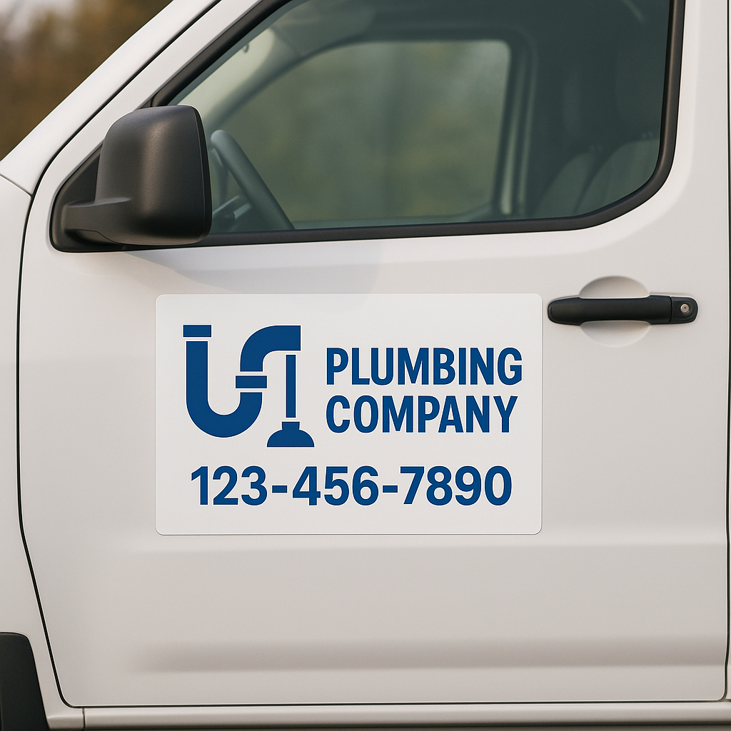 Custom magnetic vehicle sign by Interstate Graphics