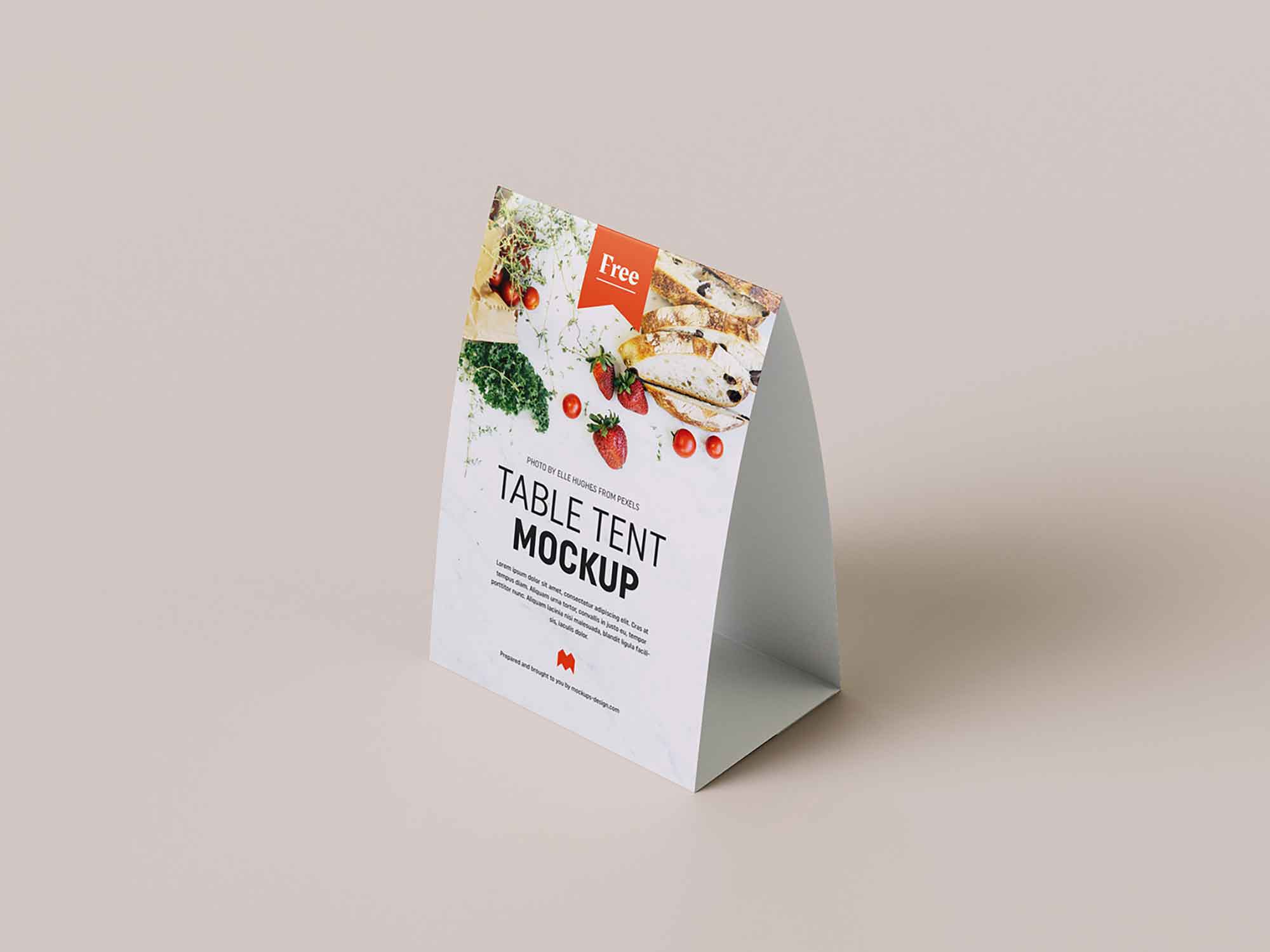 Table tent mockup by Interstate Graphics